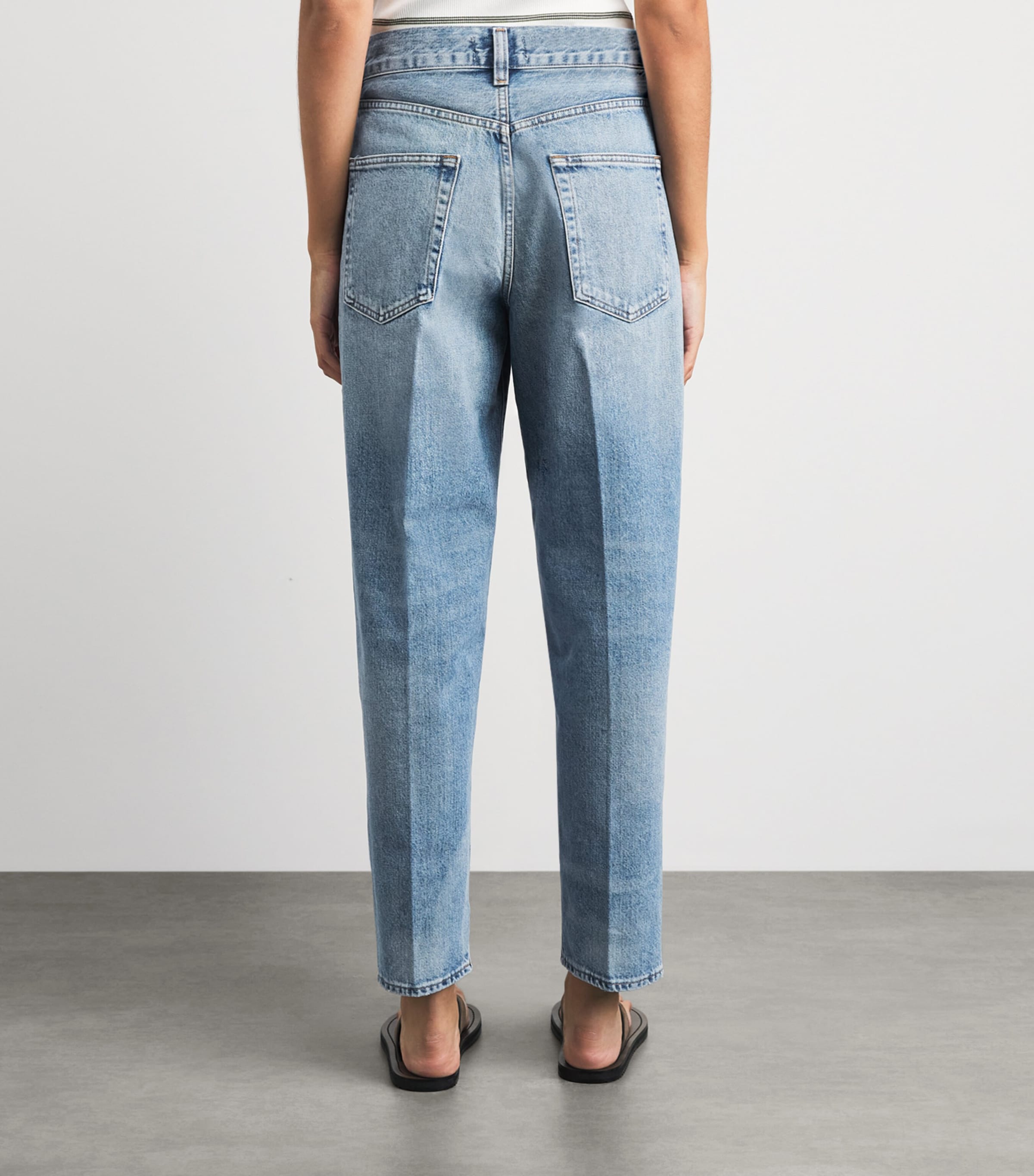 AGOLDE Womens '80s Vintage Taper Straight Jeans Orbital Vint Indigo Image 5