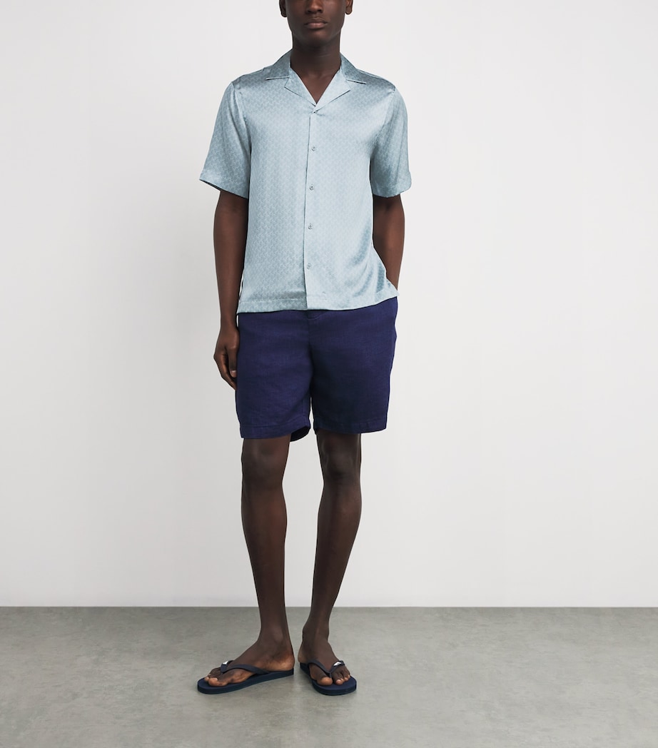 Silk Printed Roberto Shirt 902-COASTAL BLUE Image 2