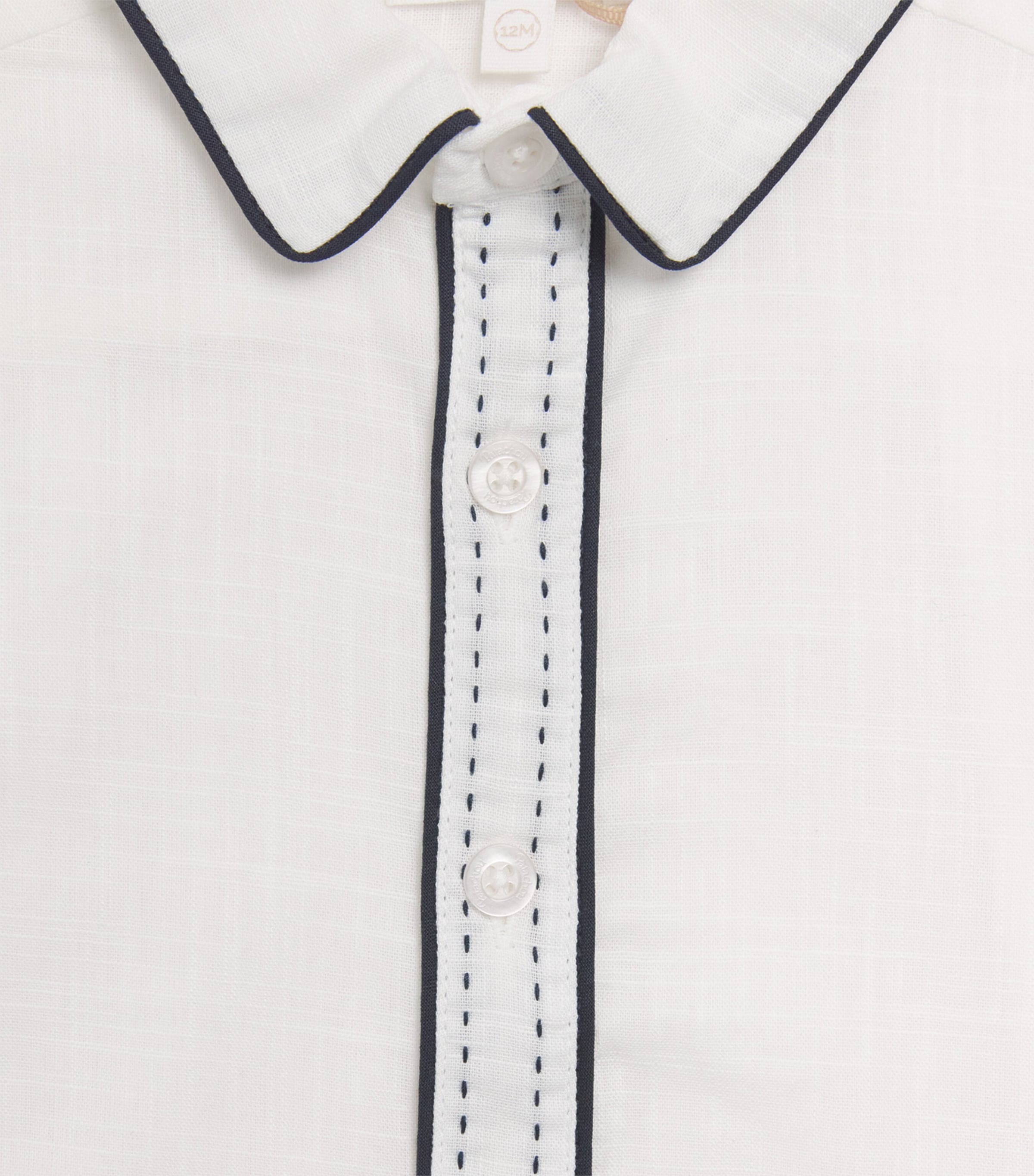 Cotton Button-Up Shirt (6 Months-4 Years) MARINE Image 3