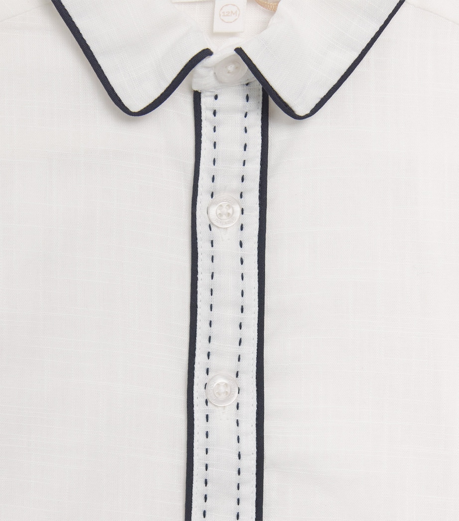 Cotton Button-Up Shirt (6 Months-4 Years) MARINE Image 3