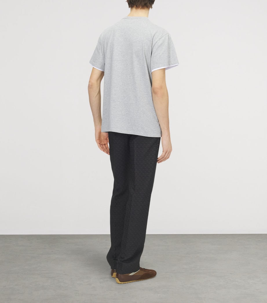 McQueen Mens Skull Distressed T-Shirt Image 3