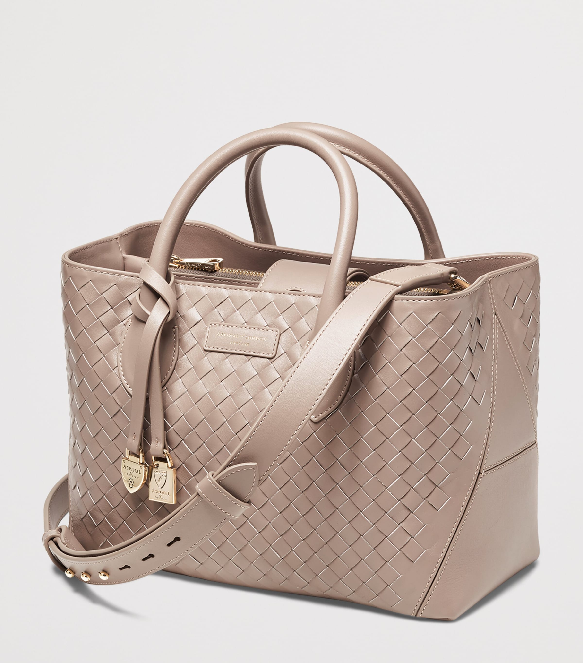 Aspinal Of London Midi Leather London Tote Bag Moleskin Image 3