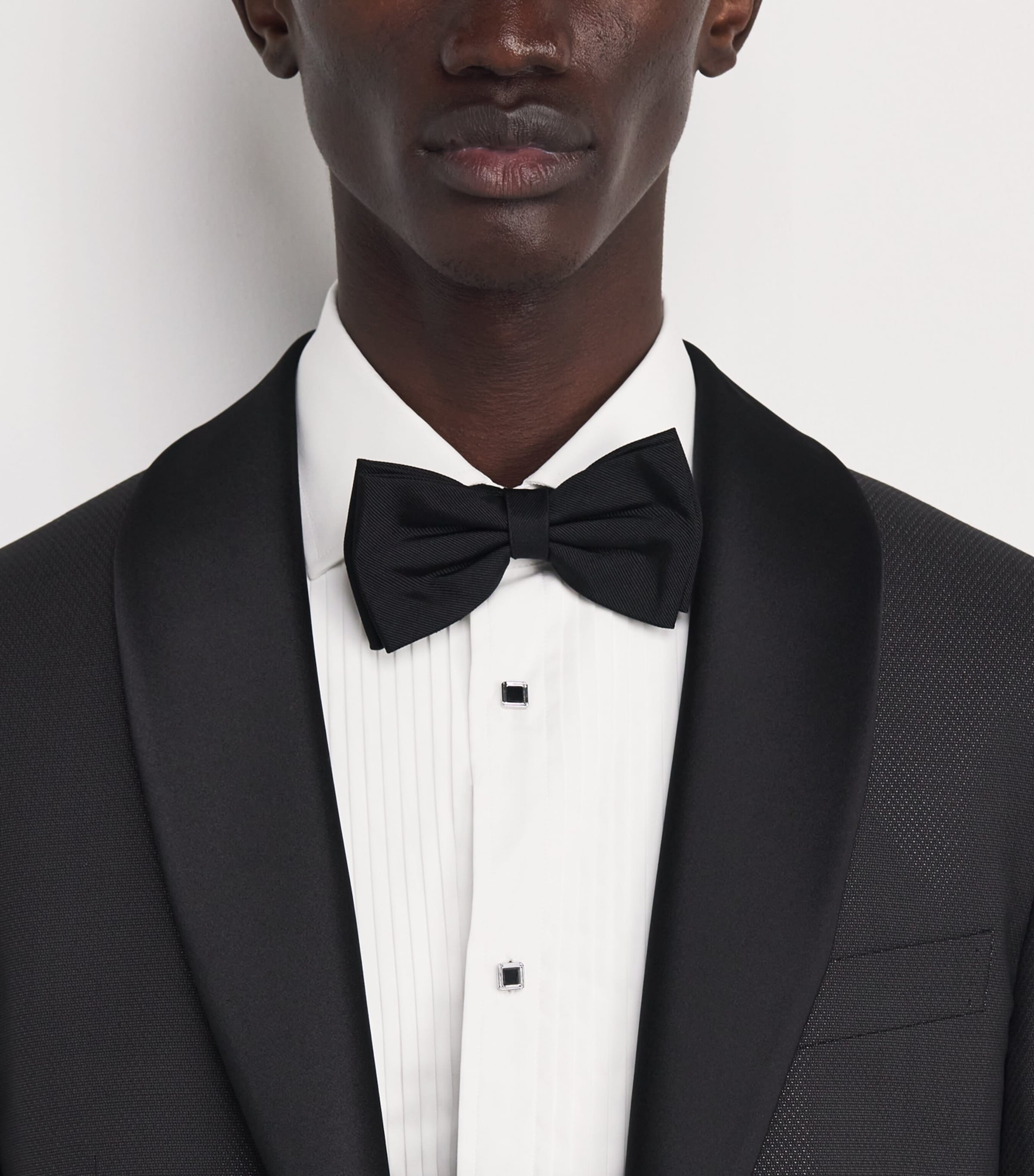 Rhodium-Plated Celtic Onyx Cufflinks Set ONYX Image 2