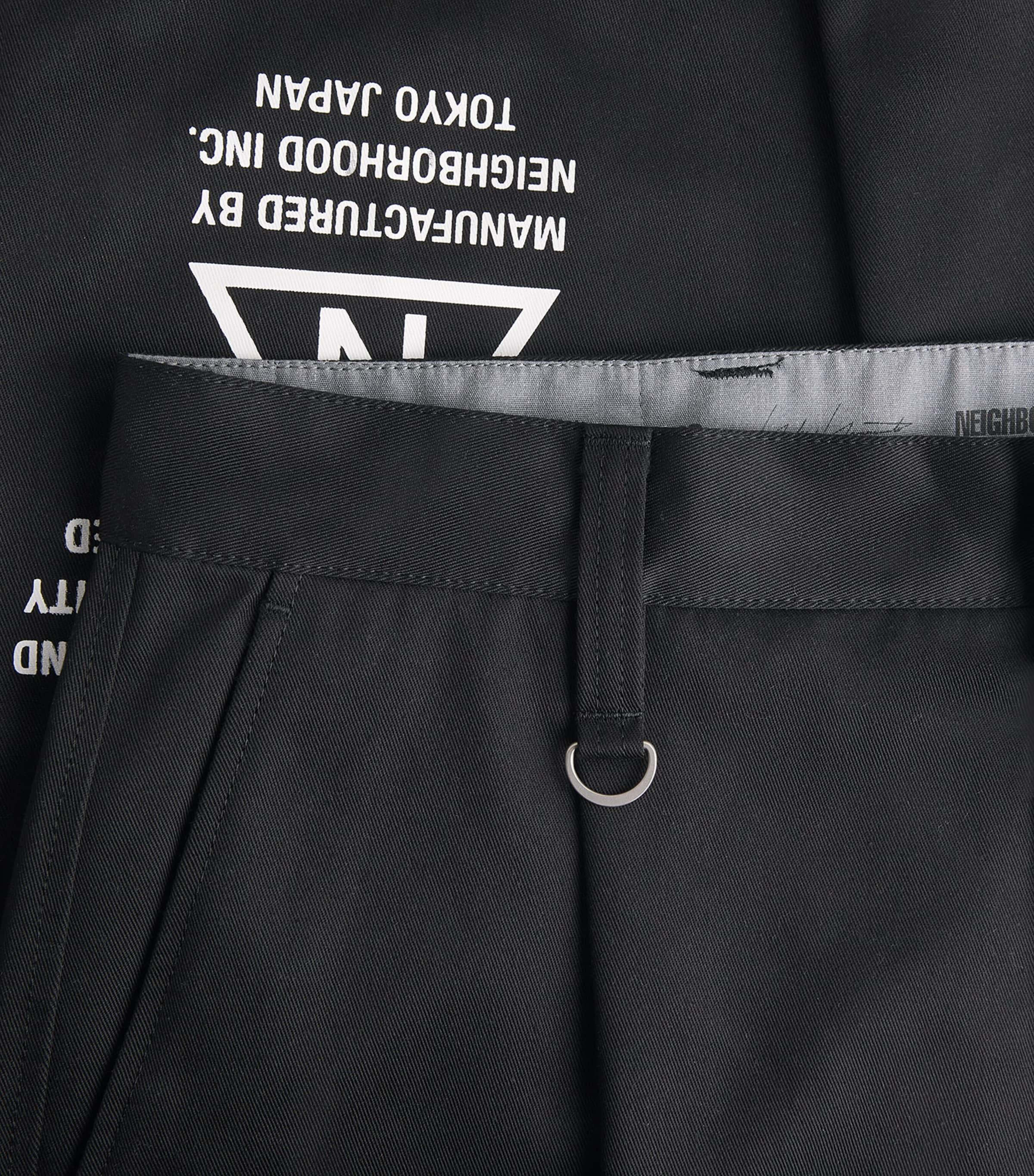 Yohji Yamamoto Mens x Neighborhood Pleated Tuck Work Trousers Black Image 6