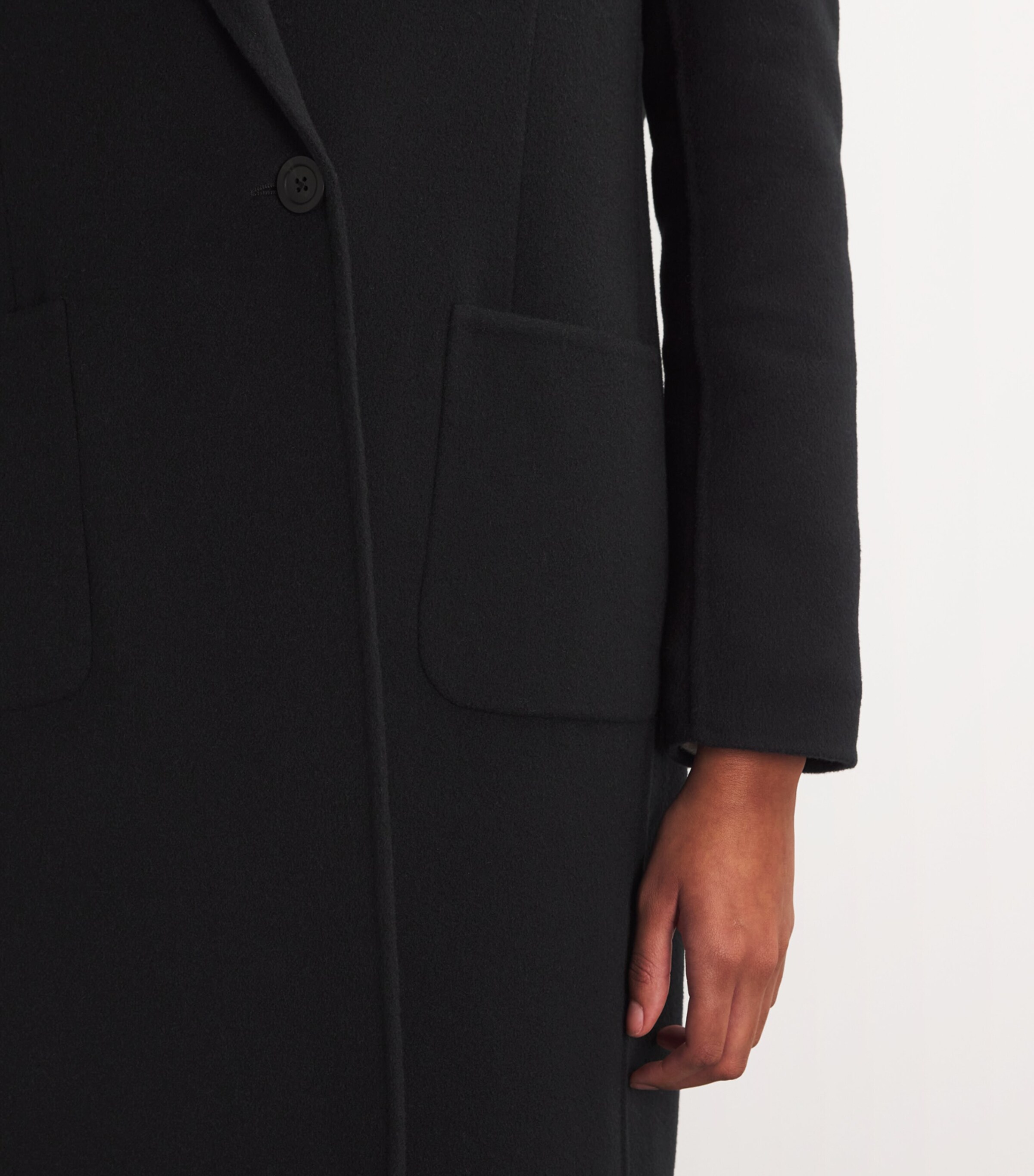 Cashmere Coat RU6432 BLACK Image 6