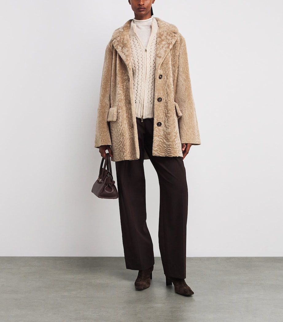 Shearling Oversized Coat SABBIA Image 2
