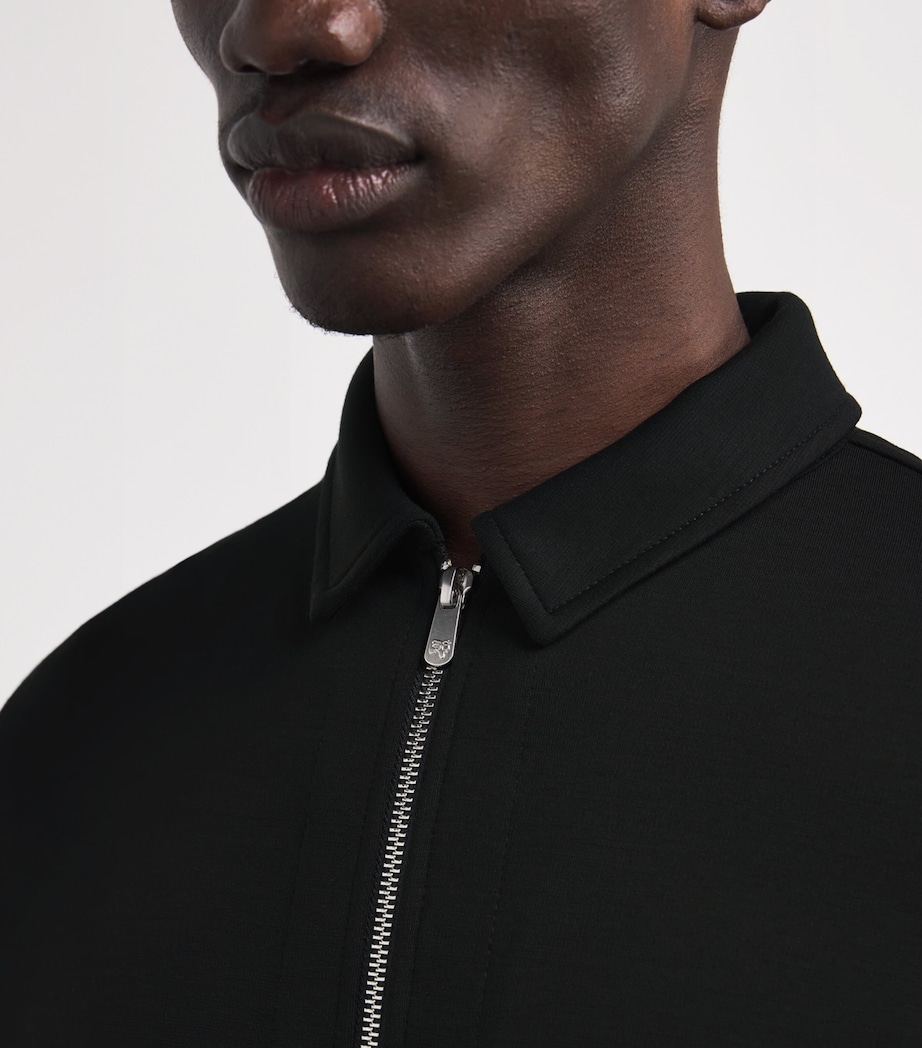 Marco Pescarolo Mens Wool-Cashmere-Blend Zip-Up Overshirt Black Image 6