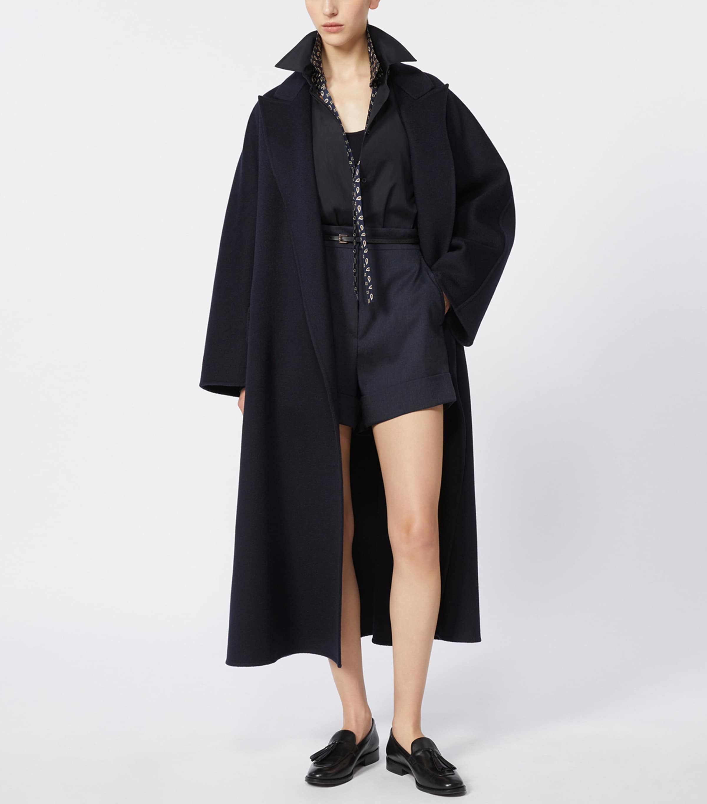 Cotton Tailored Shorts MIDNIGHTBLUE Image 2