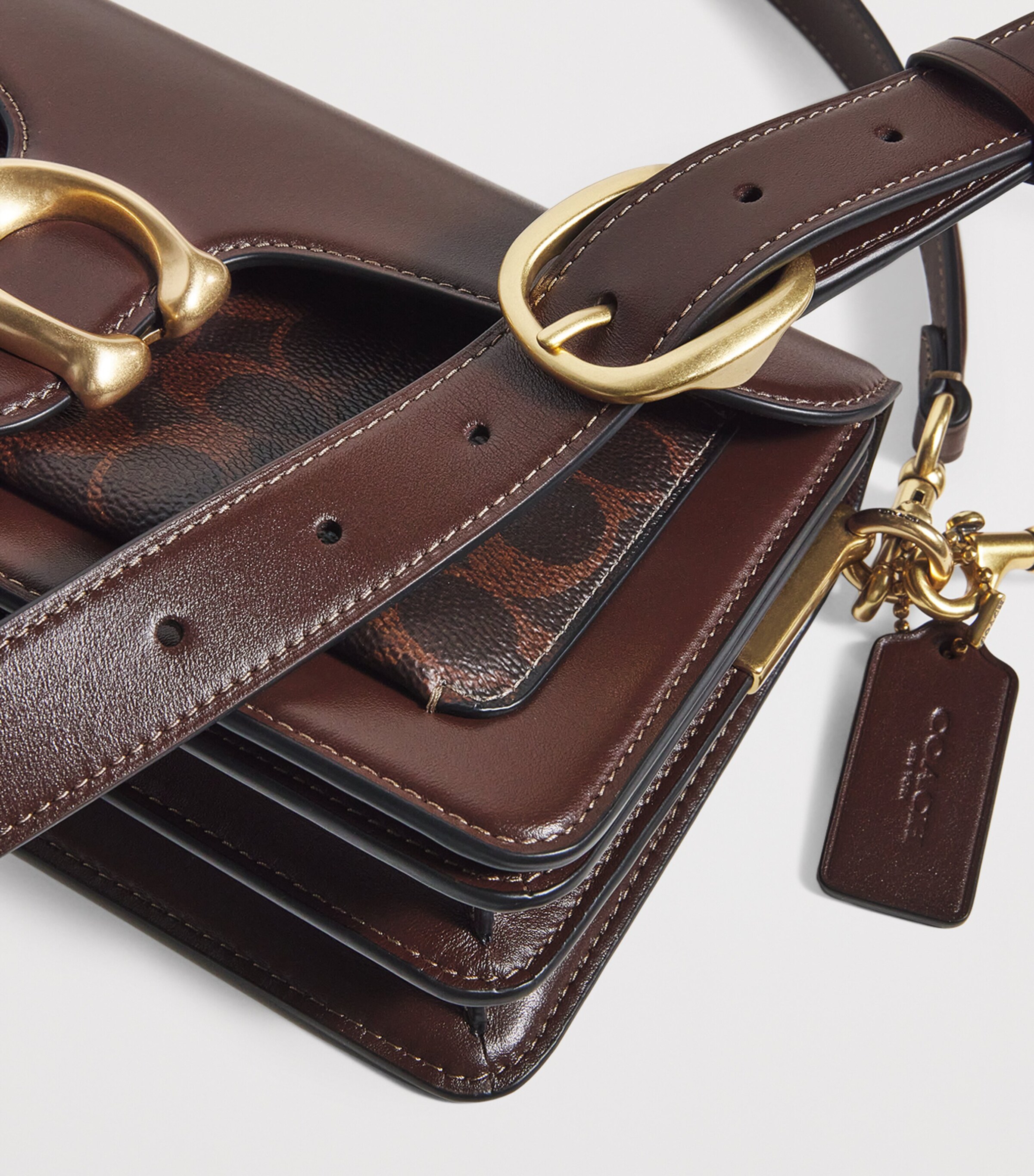 Coach Brown Leather Tabby 26 Shoulder Bag | Harrods UK