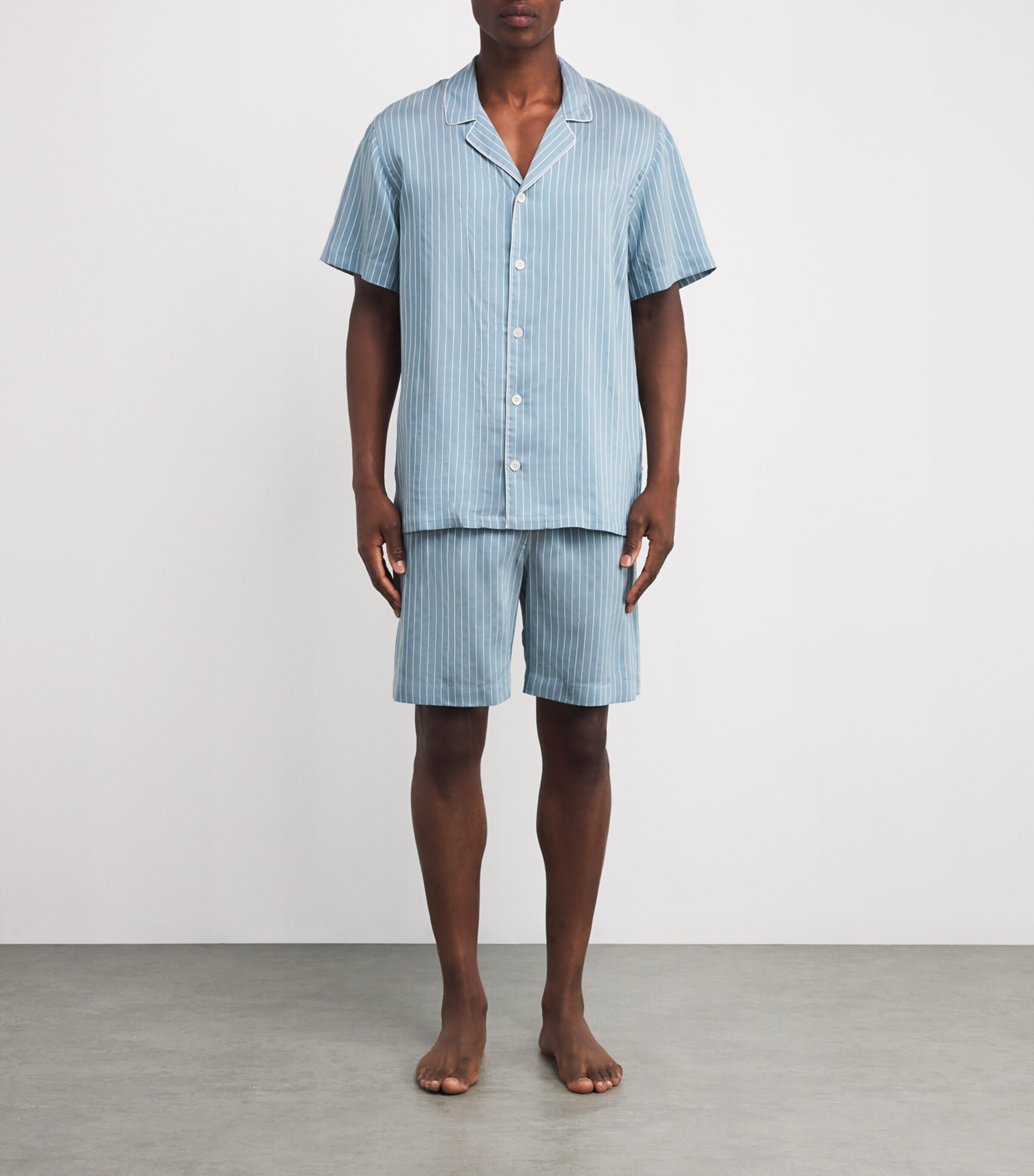 Stripe Short Pyjama Set 527 AQUA STRIPES Image 2