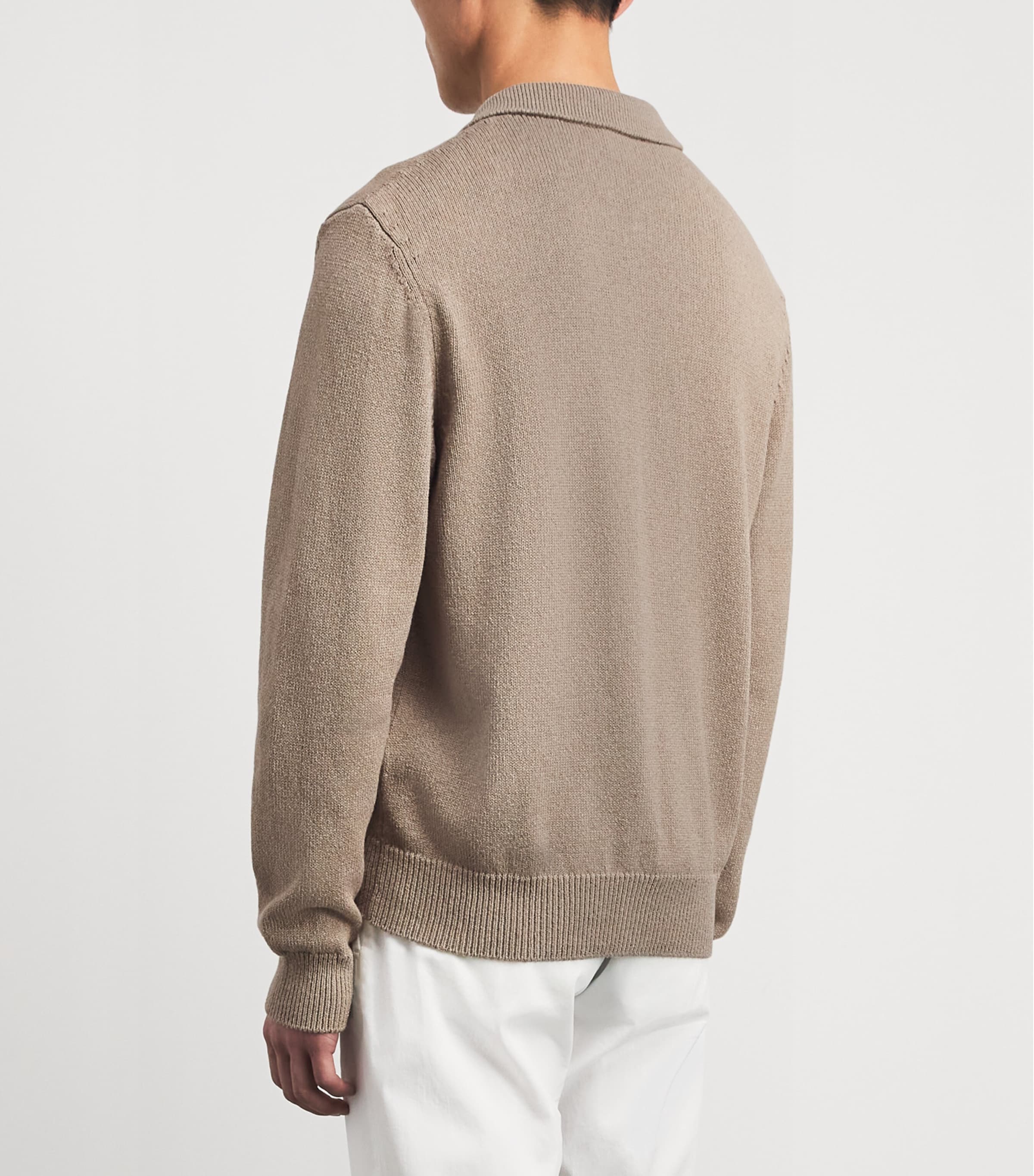 Eleventy Mens Cotton-Silk Cardigan Tortora Image 5