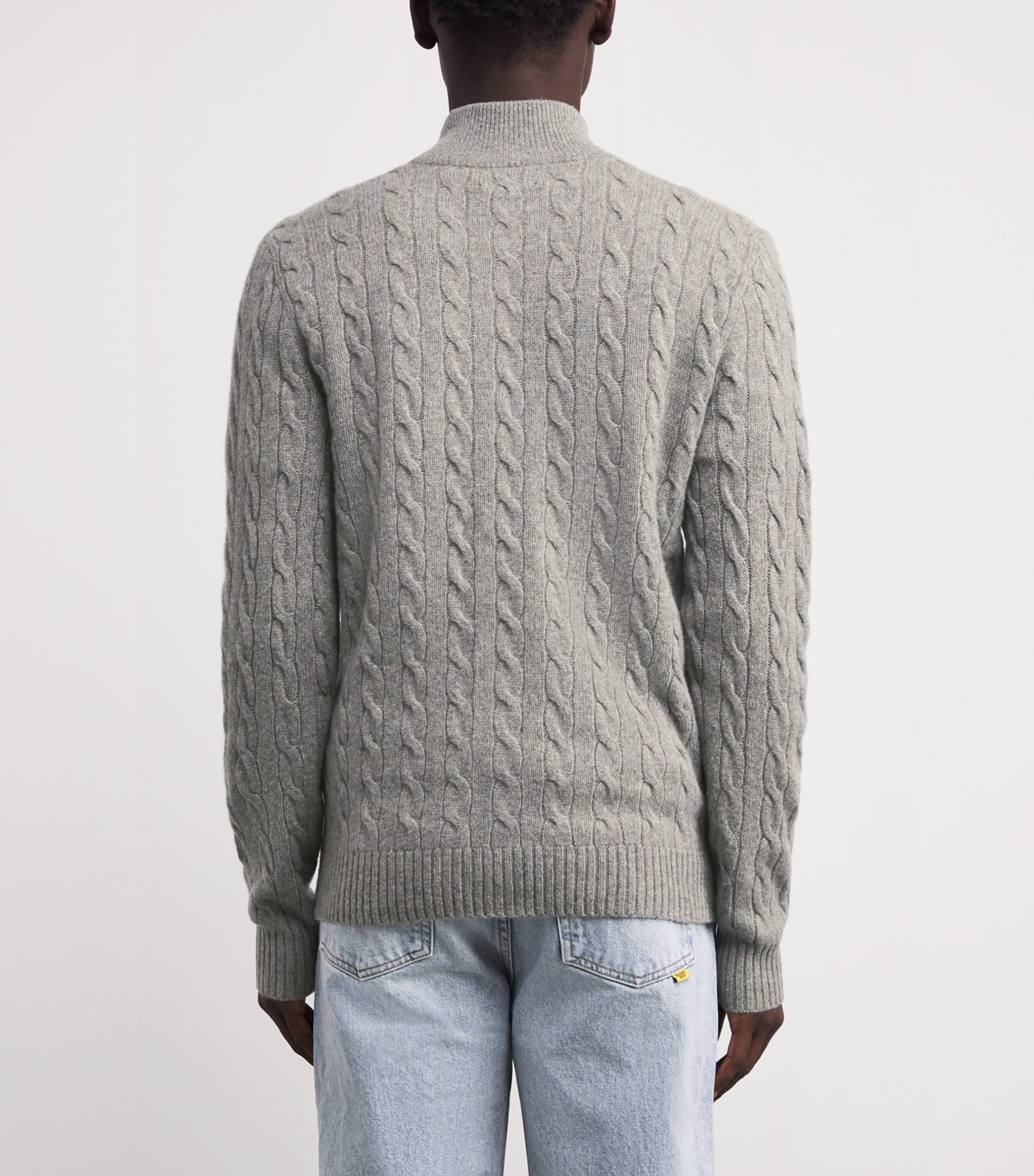 Wool-Cashmere Quarter-Zip Sweater GREY Image 4