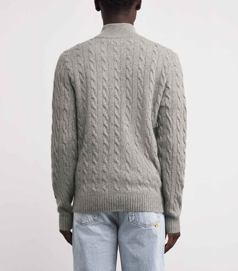 Wool-Cashmere Quarter-Zip Sweater GREY Image 4