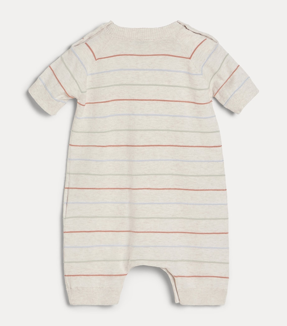 Brunello Cucinelli Kids Stripe Playsuit (3-18 Months) Image 3
