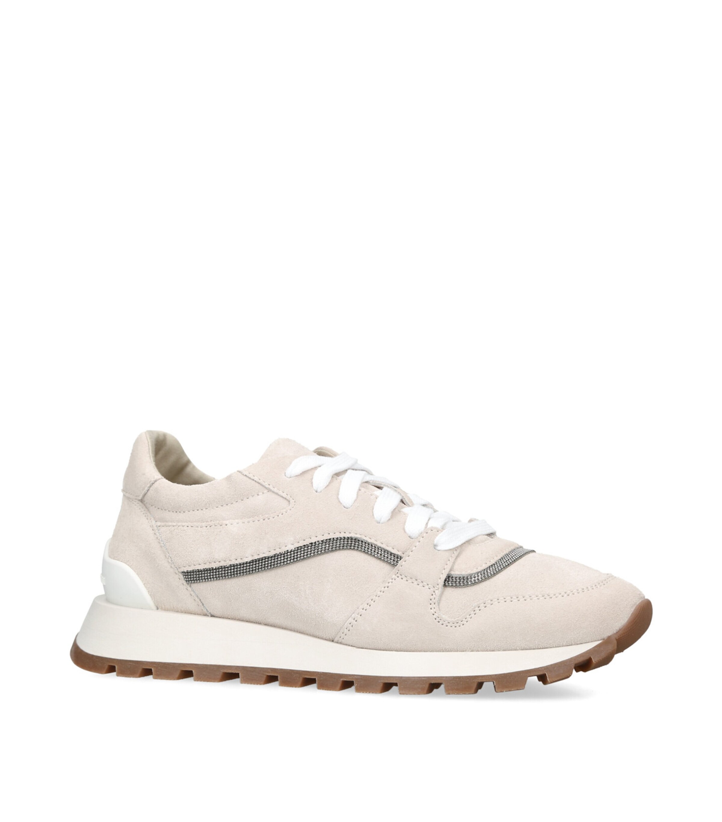 Brunello Cucinelli Suede Running Sneakers Beige Image 3