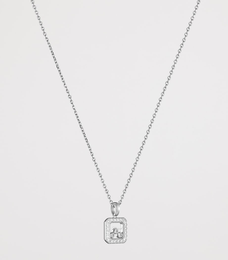 White Gold and Diamond Happy Diamonds Icons Necklace 18K WHITE GOLD Image 3