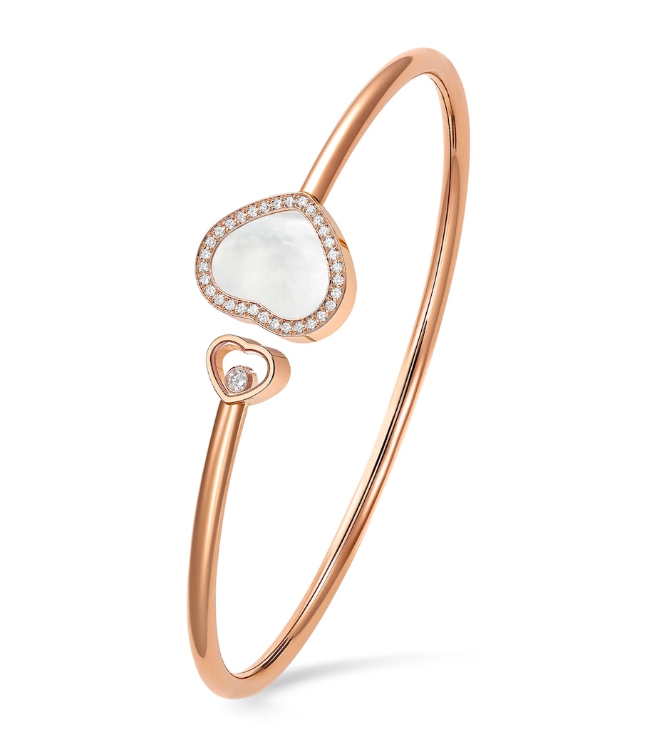 Rose Gold, Diamond and Mother-of-Pearl Happy Diamonds Bangle 18K ROSE GOLD Image 4