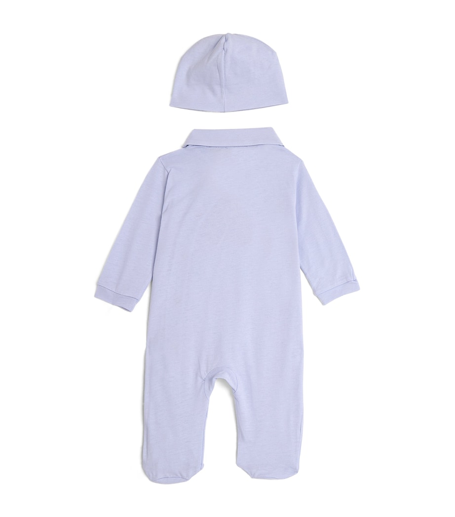 Story Loris Royal Bear All-In-One and Hat Set (1-9 Months) Azurro Image 3
