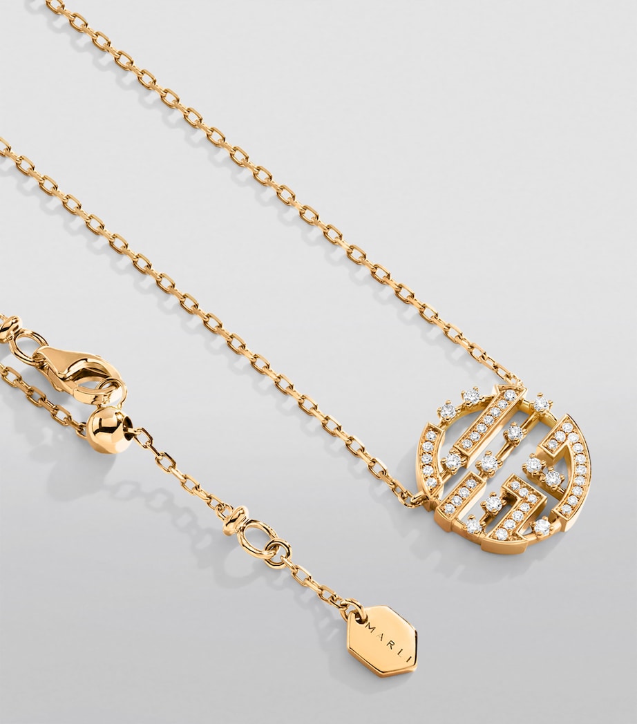 Yellow Gold and Diamond Avenues Necklace YELLOW GOLD Image 2