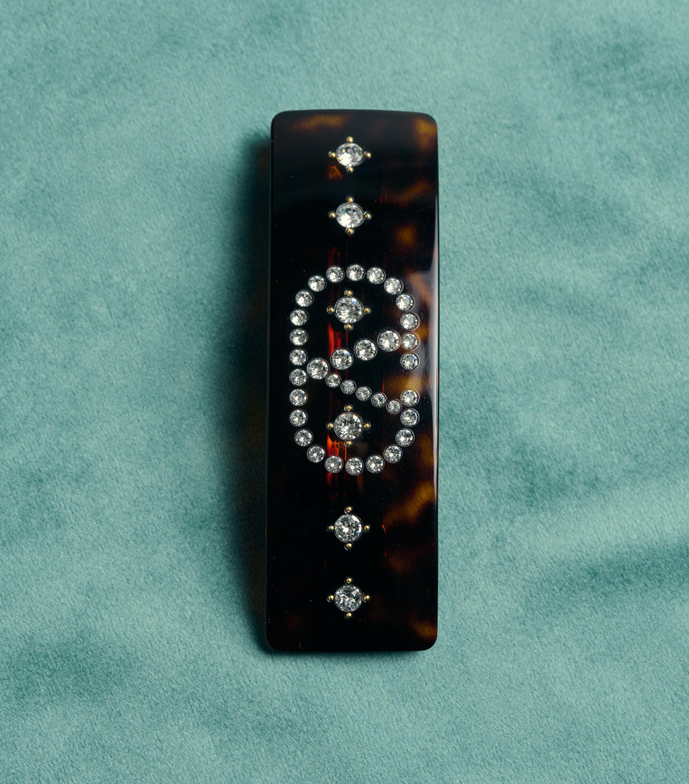 Crystal-Embellished VLogo Hair Clip RFZ Image 7