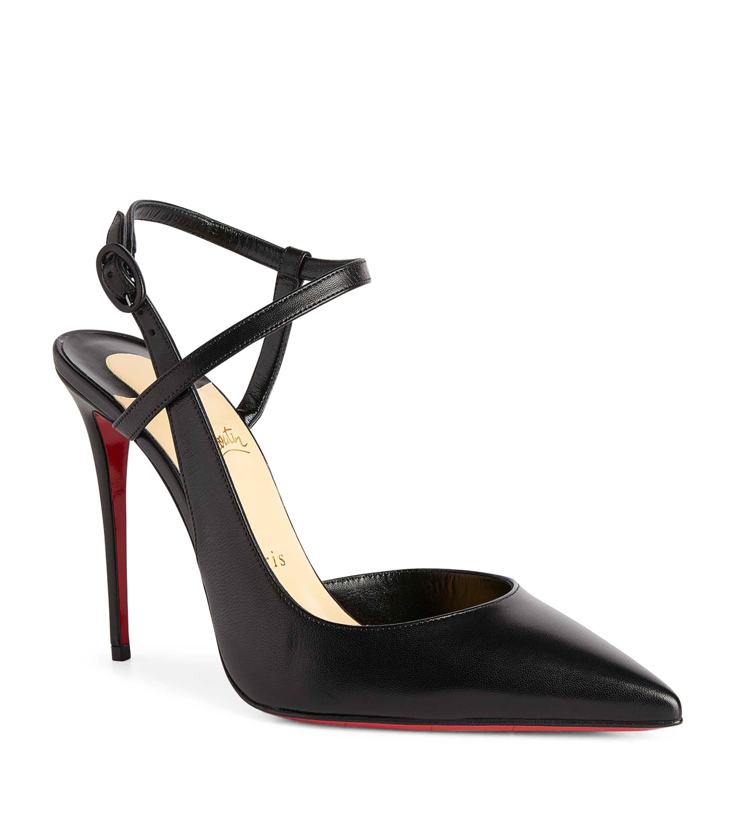 CHRISTIAN LOUBOUTIN JENLOVE LEATHER PUMPS 100 