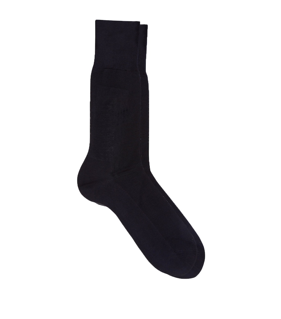No.9 Fil D’Ecosse Socks NAVY Image 1
