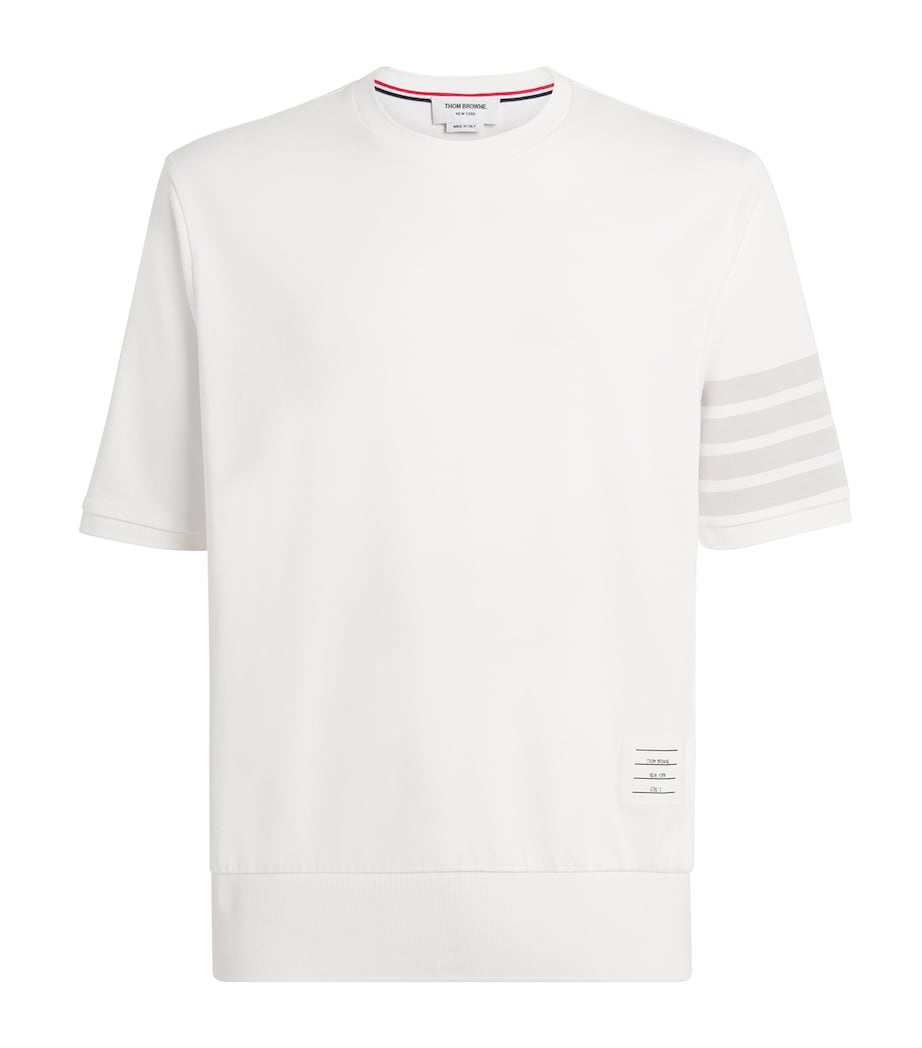 Thom Browne Mens Cotton 4-Bar T-Shirt White Image 1