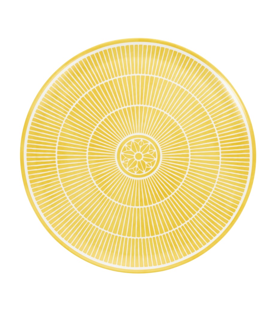Christofle Porcelain Malmaison Riviera Pie Dish White/yellow Image 1