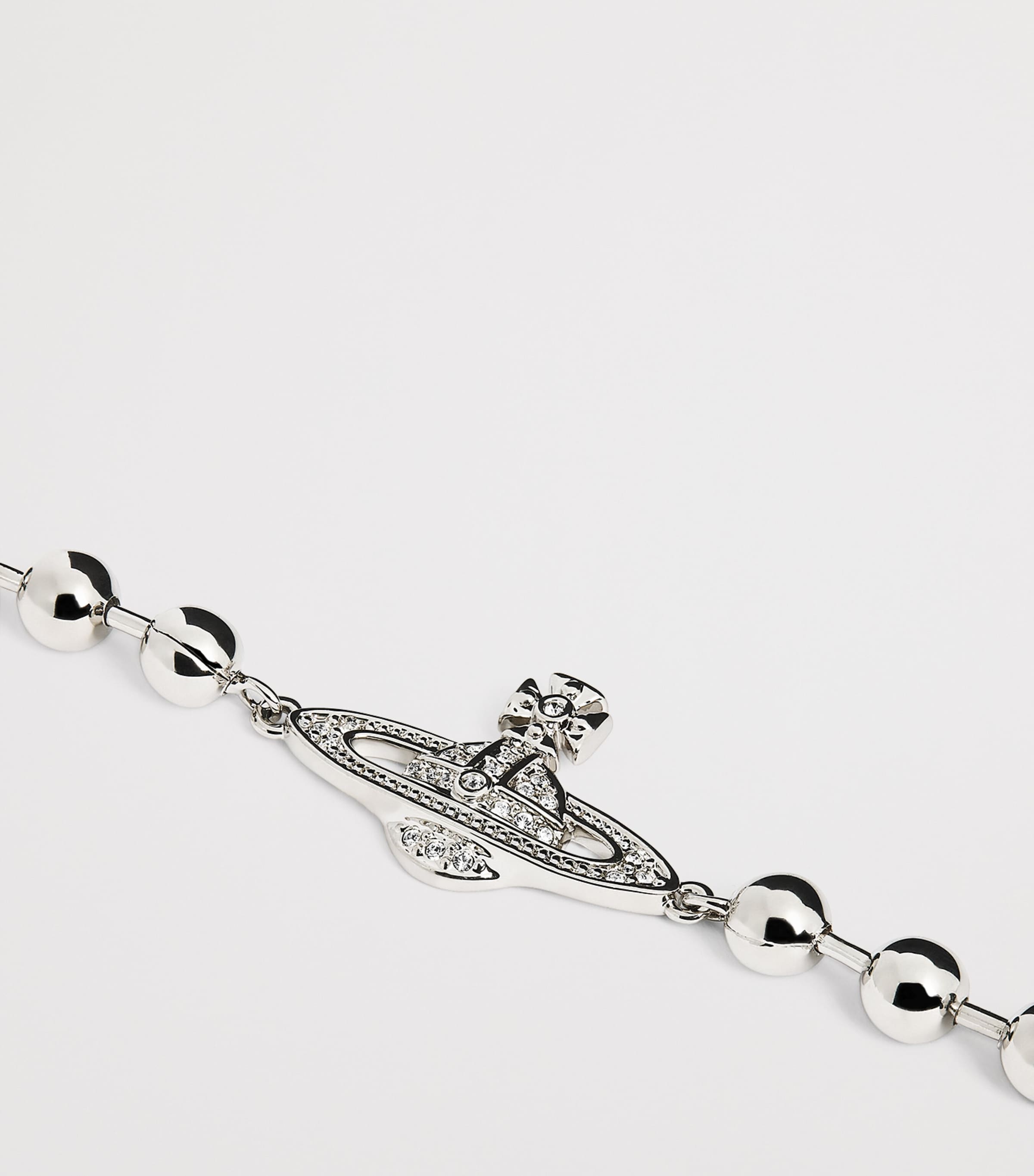 Vivienne Westwood Thames Mini Bas Relief Bracelet Platinum Image 3
