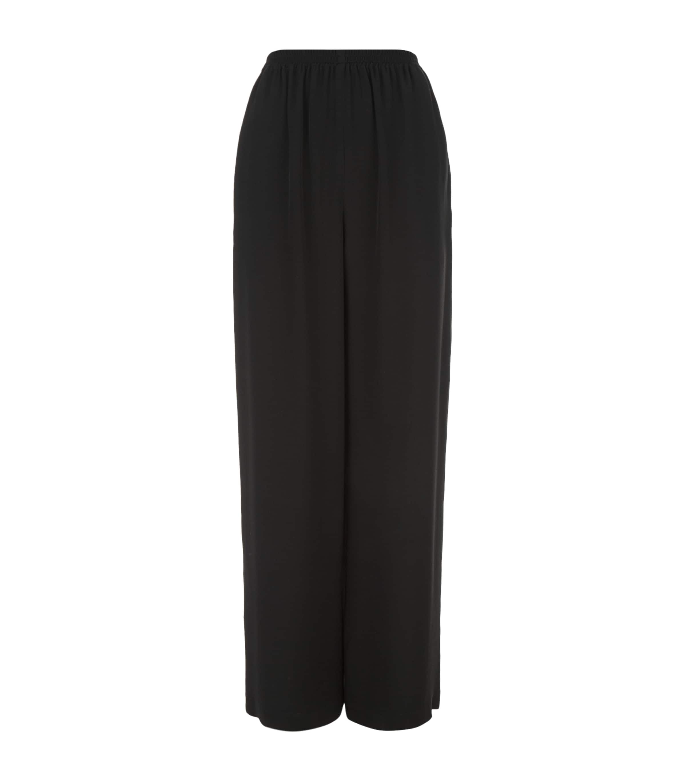 Eskandar Silk Wide-leg Trousers In Black