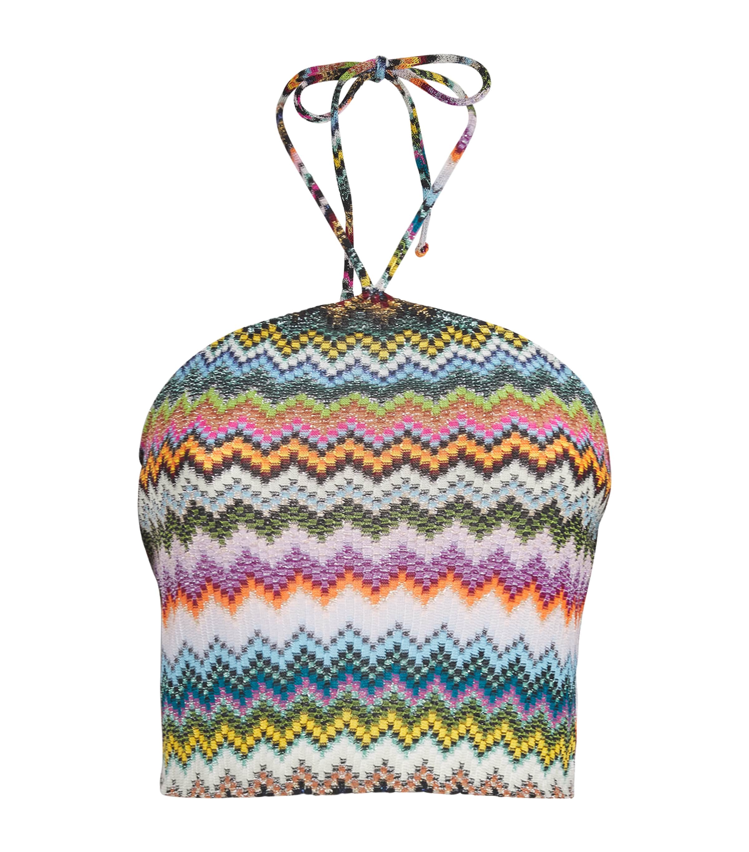 Zigzag Halter Top SM9YJMULTI DARK BASE Image 1