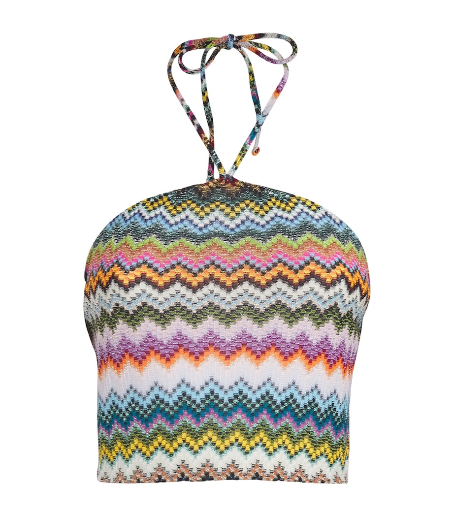 Zigzag Halter Top SM9YJMULTI DARK BASE Image 1