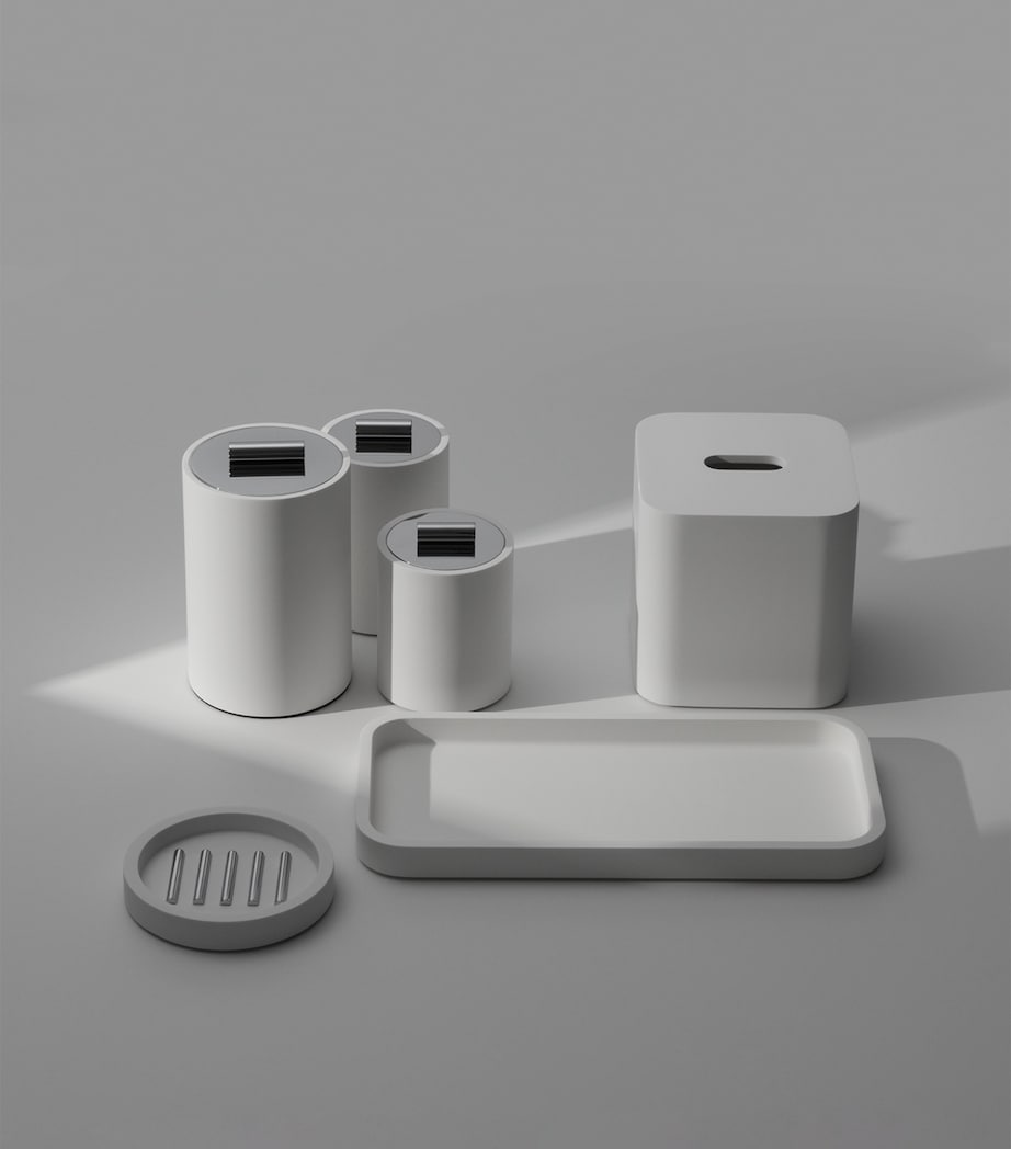 Stone Collection Jar WHITE S/STEEL MATT Image 2