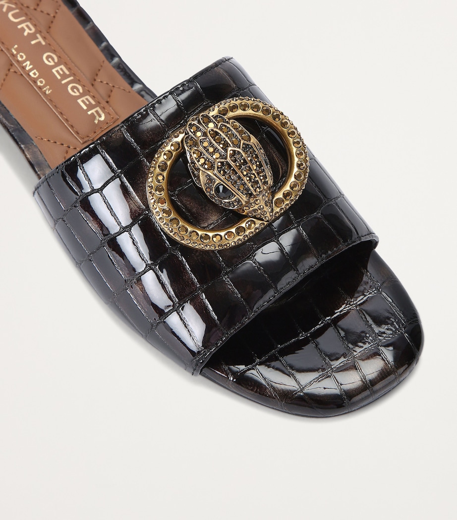 Patent Chelsea Flat Sandals BLACK/COMB Image 4