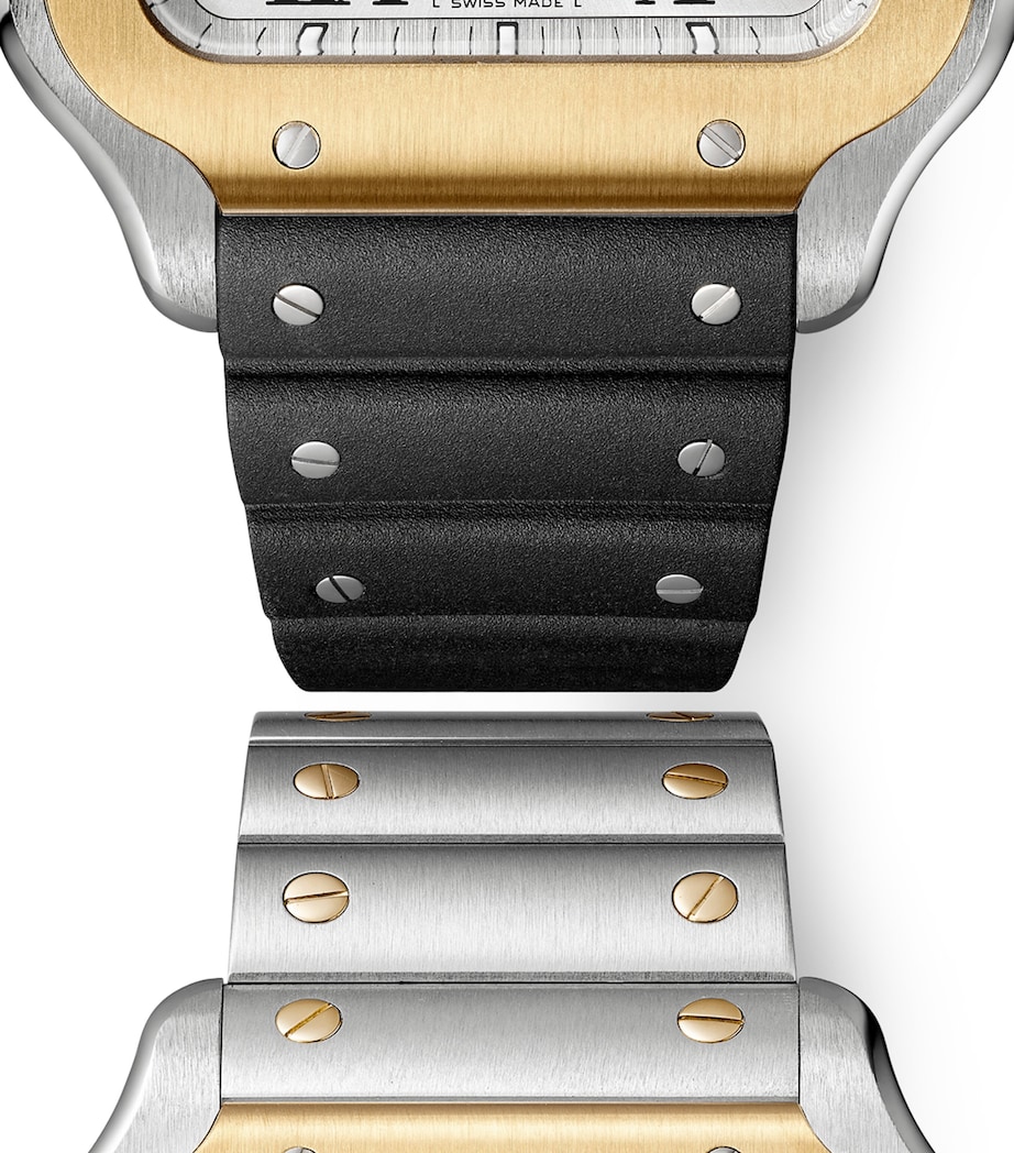 Stainless Steel and Yellow Gold Santos de Cartier Watch 43.3mm GREY Image 7