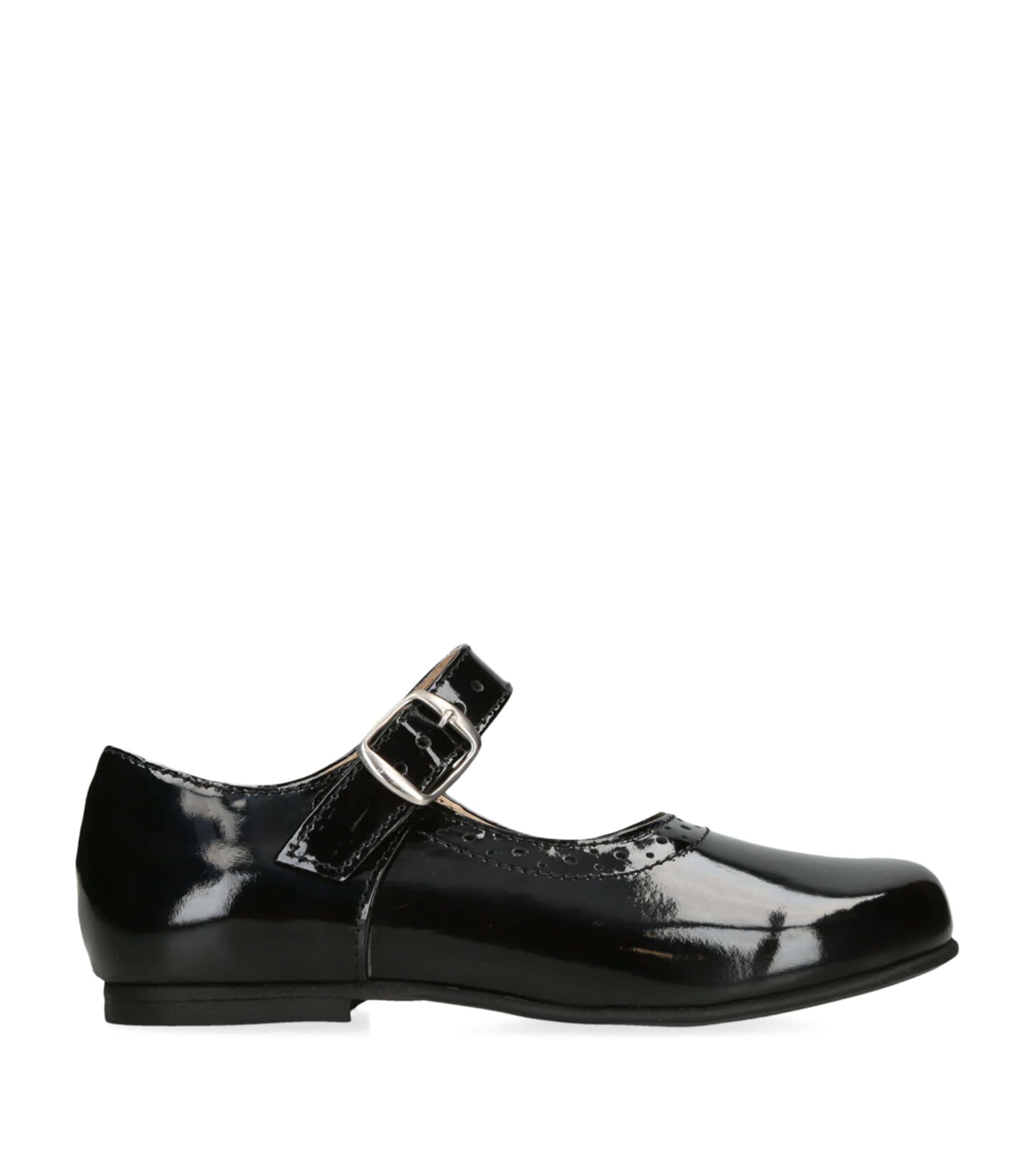 papouelli Leather Millie Mary Janes Black Image 1