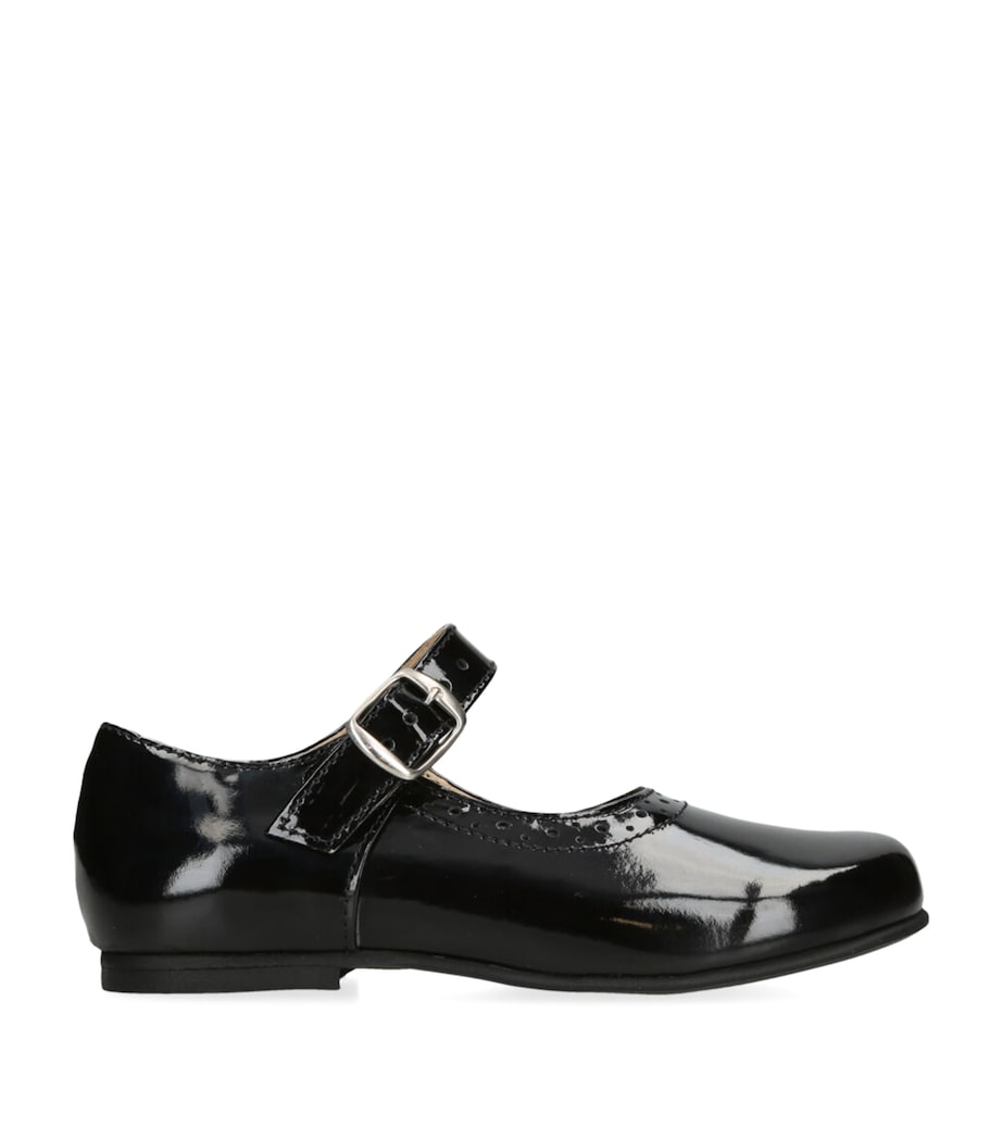 papouelli Leather Millie Mary Janes Black Image 1