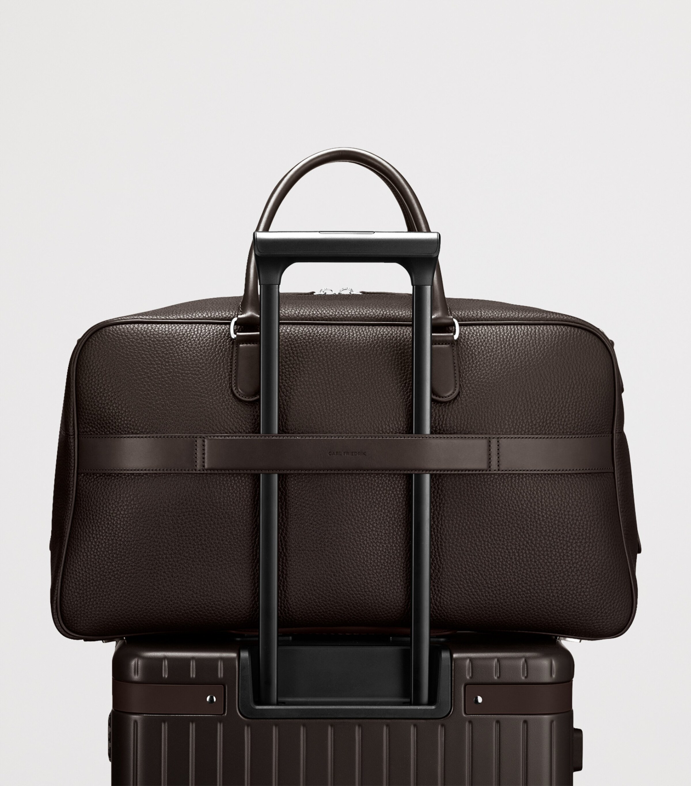 Carl Friedrik Leather Granville Duffle Bag Chocolate Image 8