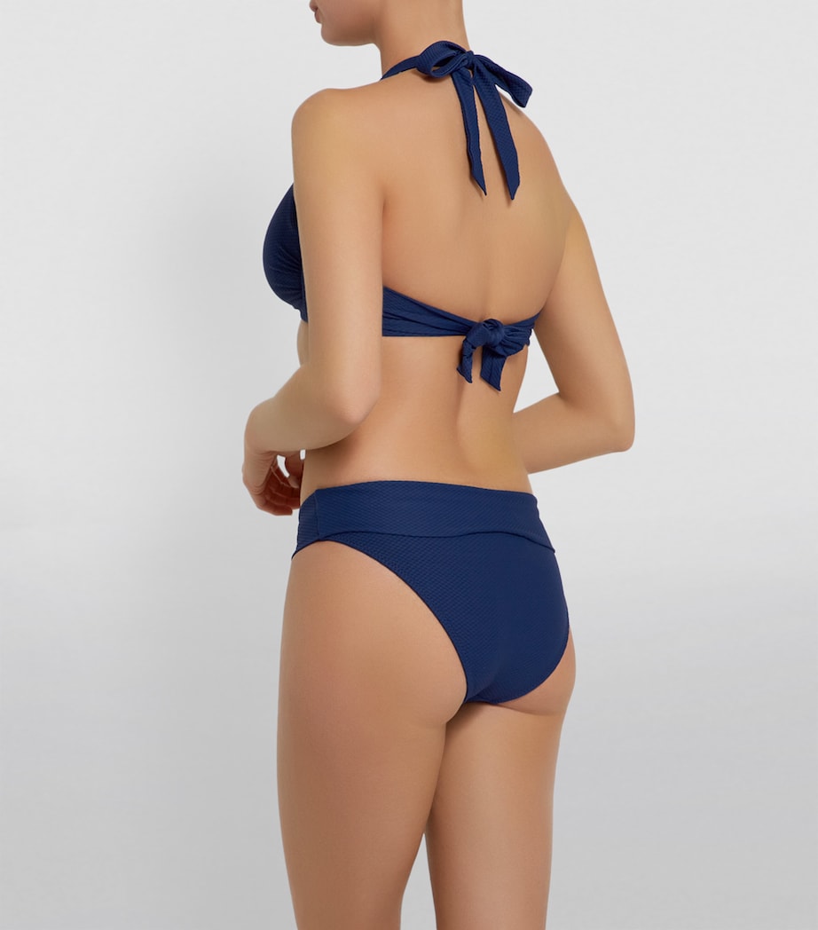 Textured Fold Over Bikini Bottoms NAV-NAV Image 3