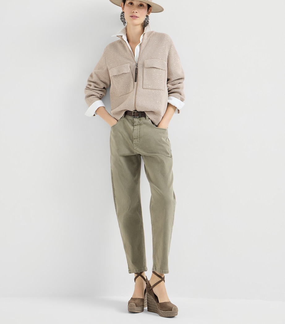 Brunello Cucinelli Suede Wedge Espadrilles 80 Image 2