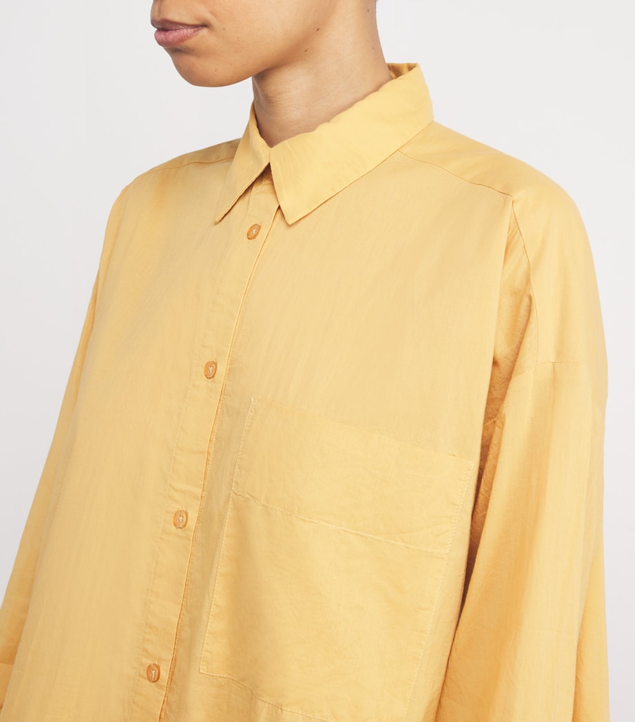Organic Cotton Derris Shirt 1BP LIGHT CAMEL Image 6