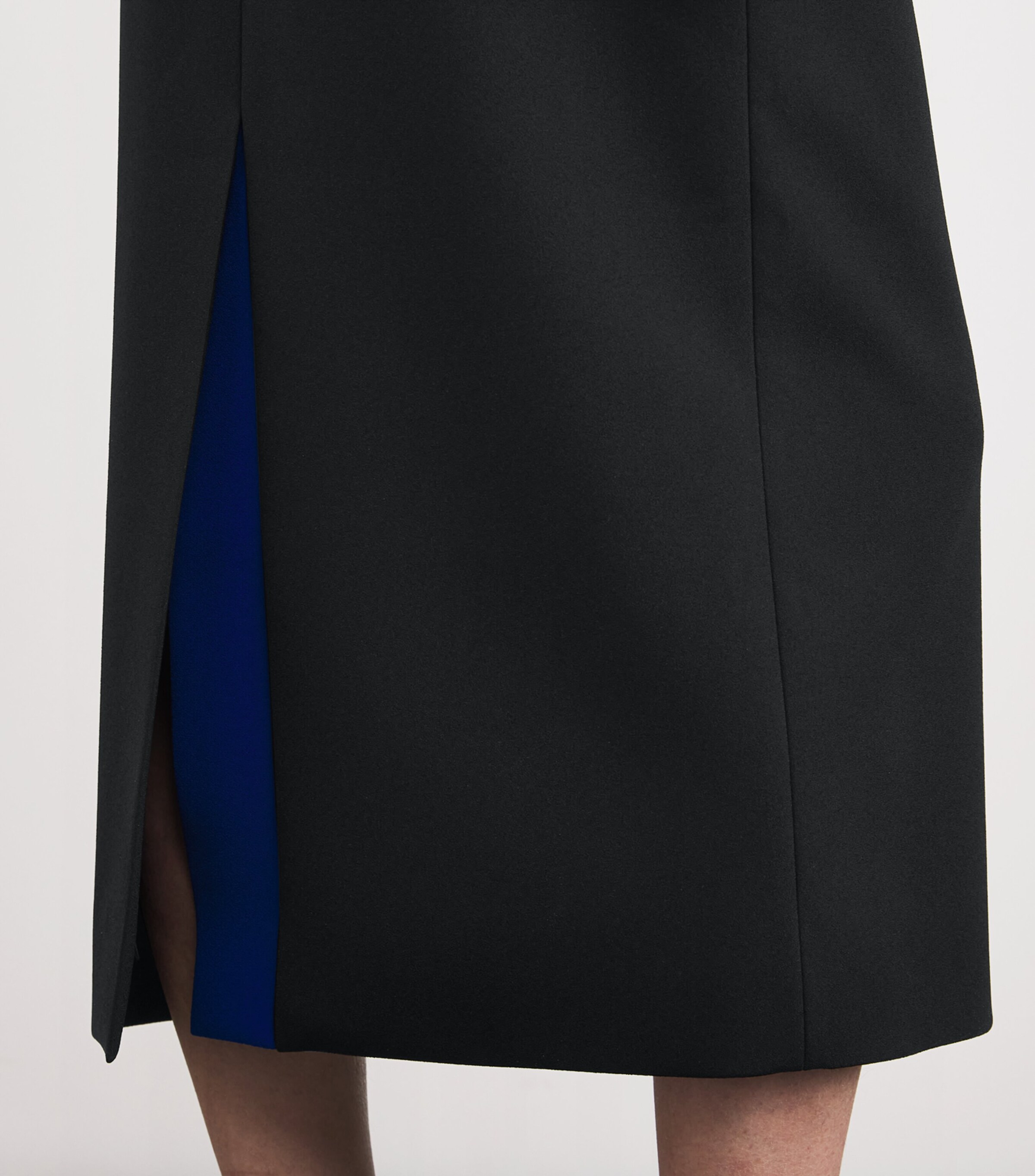 Crepe Amel Pencil Midi Skirt BLACK/PERSIAN BLUE Image 6