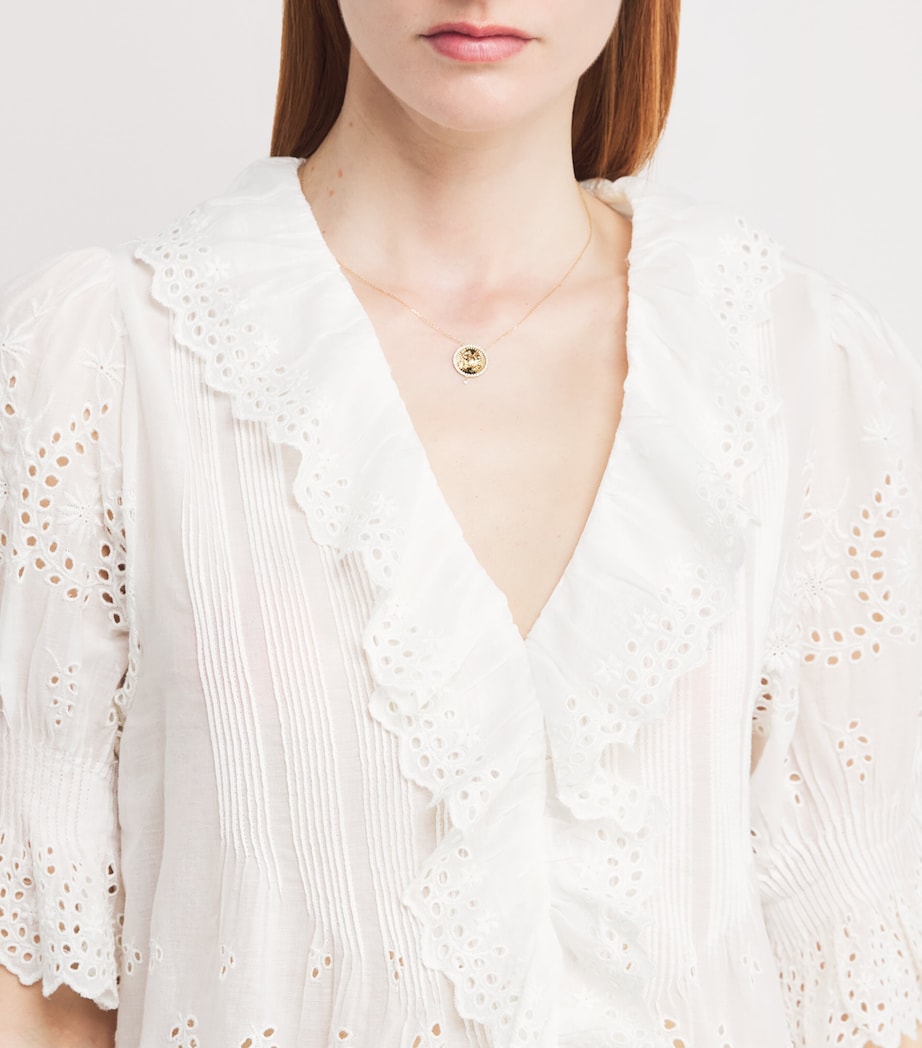 Organic Cotton Henri Blouse SALT EYELET Image 6