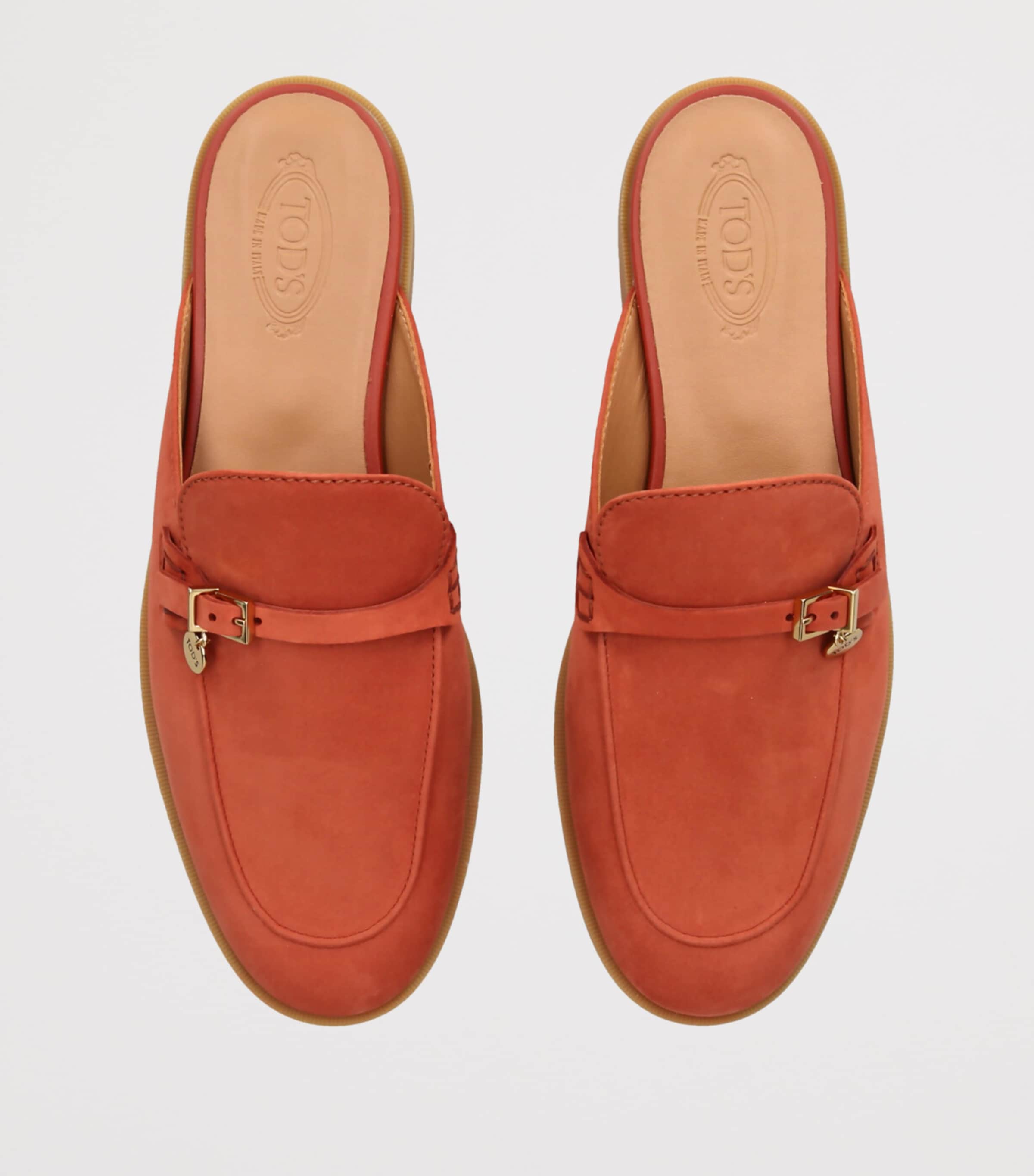 Tod's Suede Slippers Orange Image 4