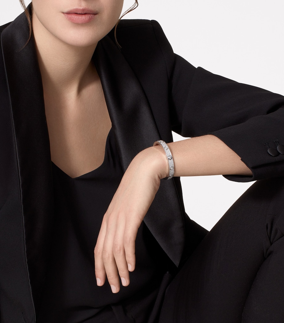 White Gold and Diamond LOVE Bracelet WHITE GOLD Image 9