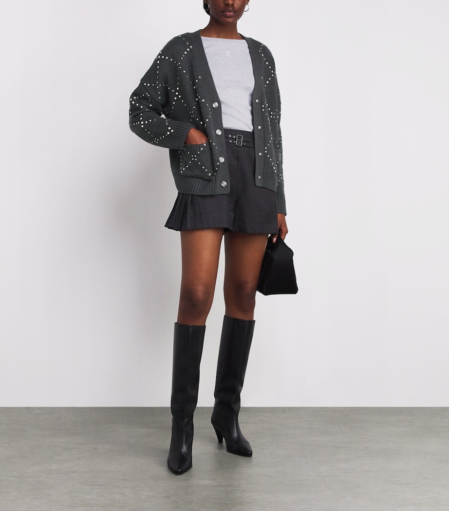 Studded Cardigan GREY Image 2