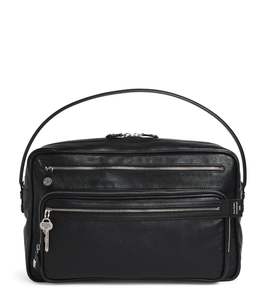 Leather Camero Shoulder Bag 900 BLACK Image 1