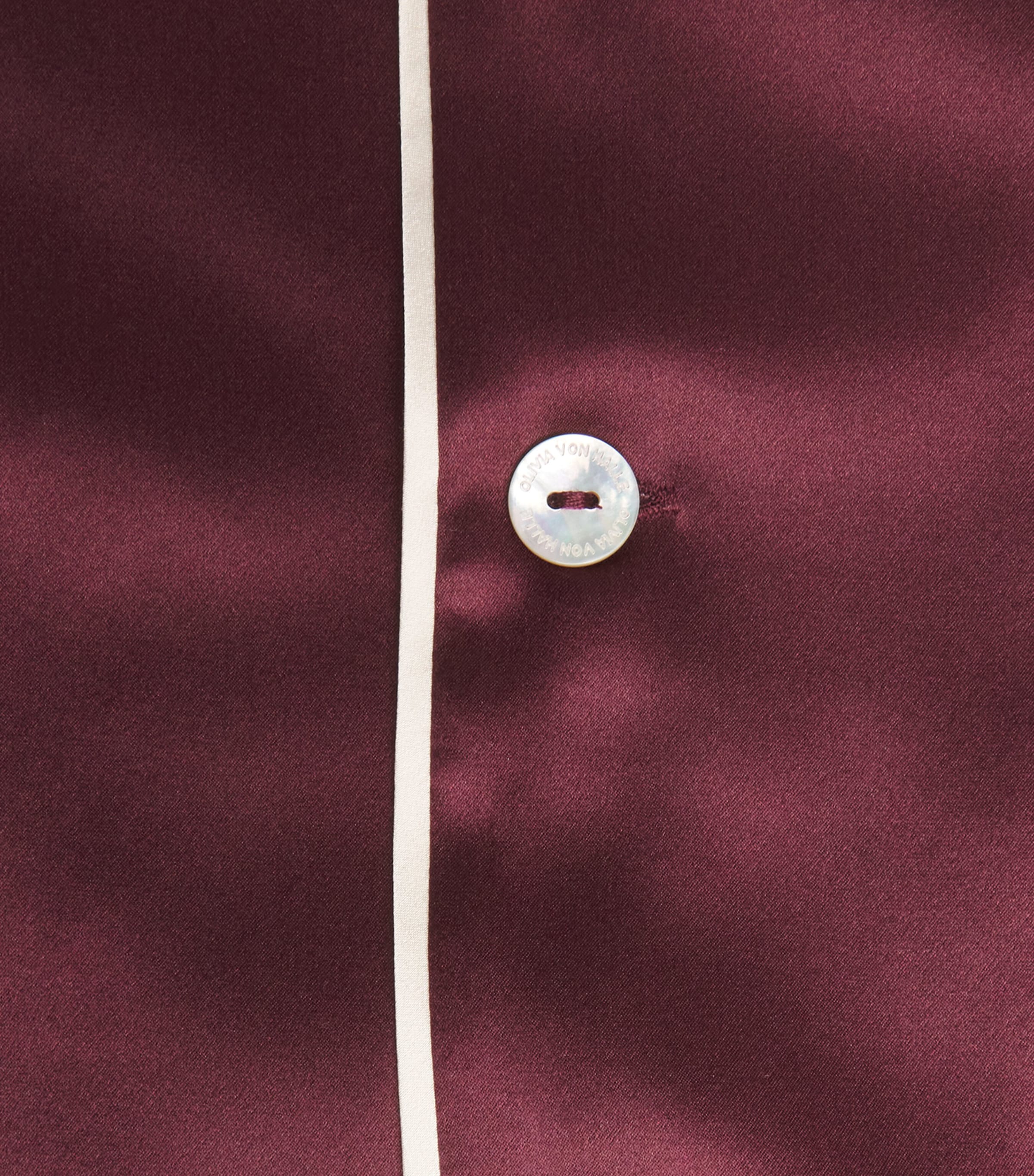 Olivia von Halle Womens Silk Yves Pyjama Set Raisin Image 6