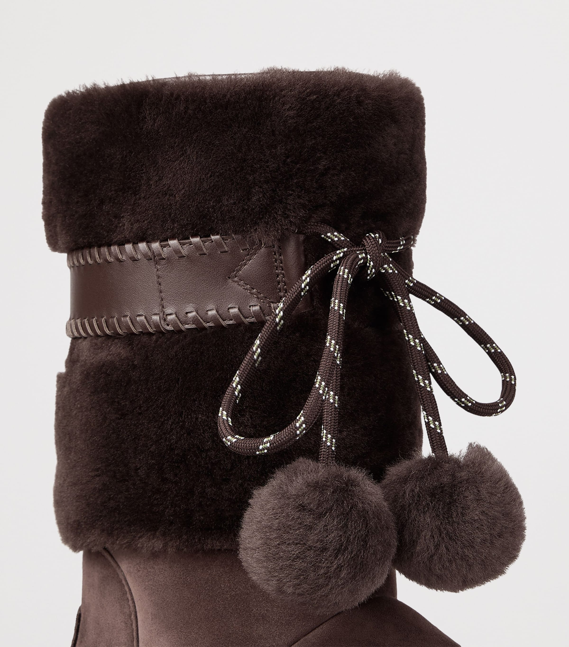 Jimmy Choo Cobi Suede-Shearling Boots V Chocolate/chocolat Image 4