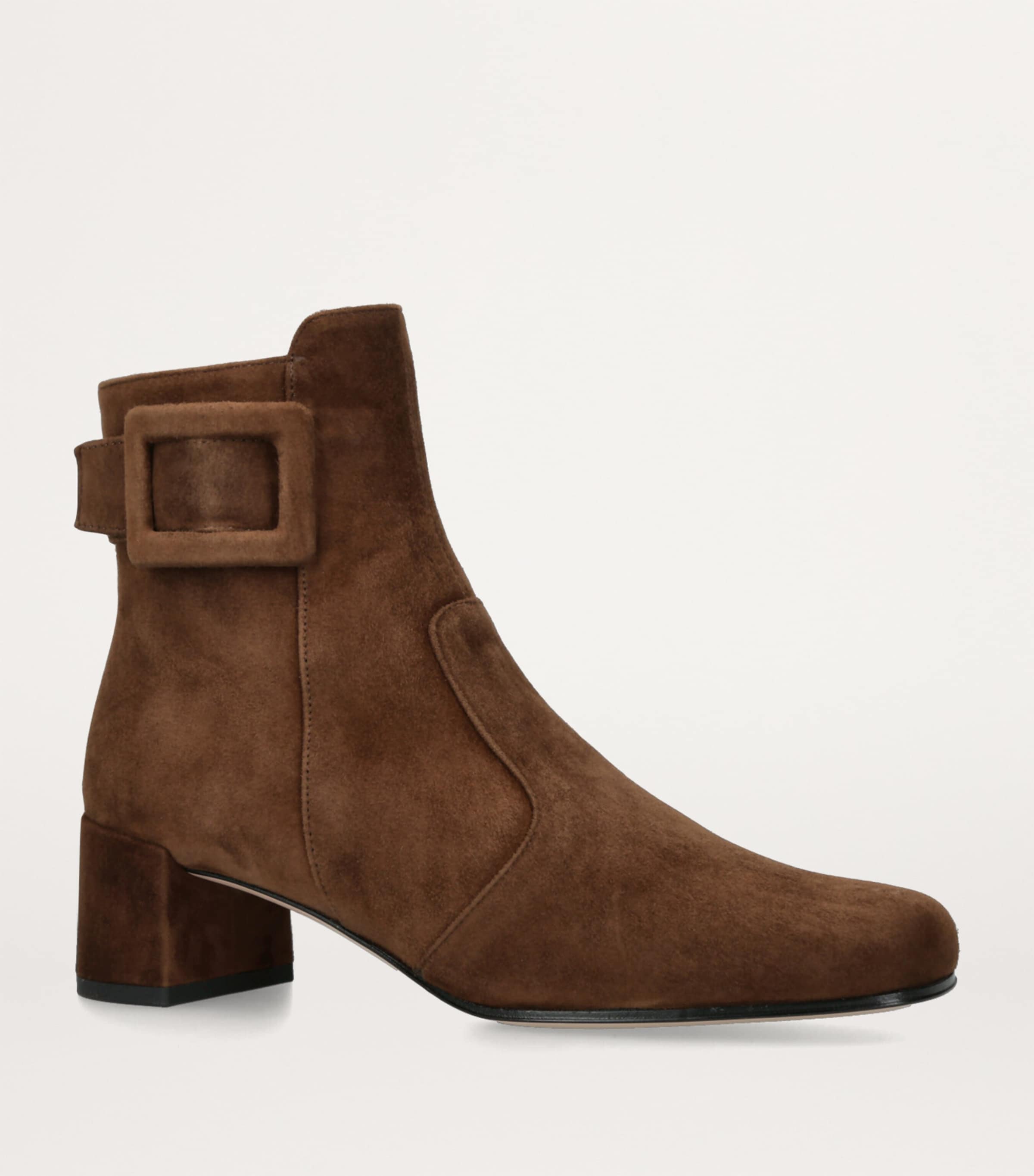 Suede Très Vivier Polly Ankle Boots 45 BROWN Image 3